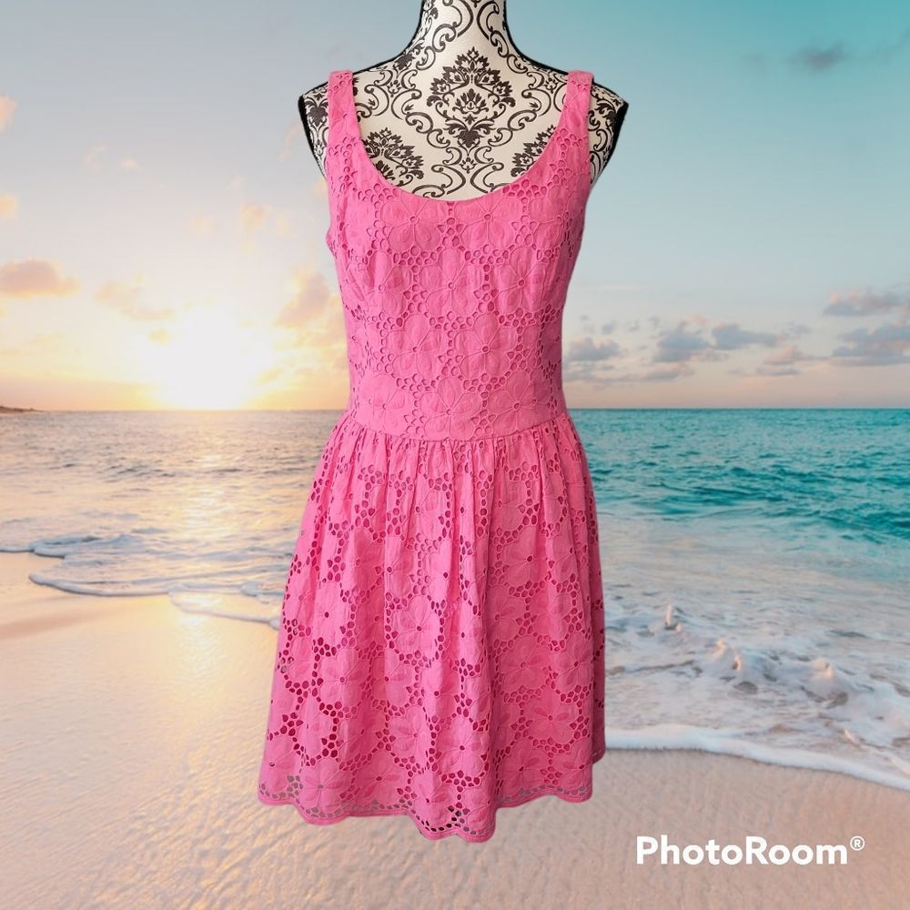 Lilly pulitzer pink lace dress 8